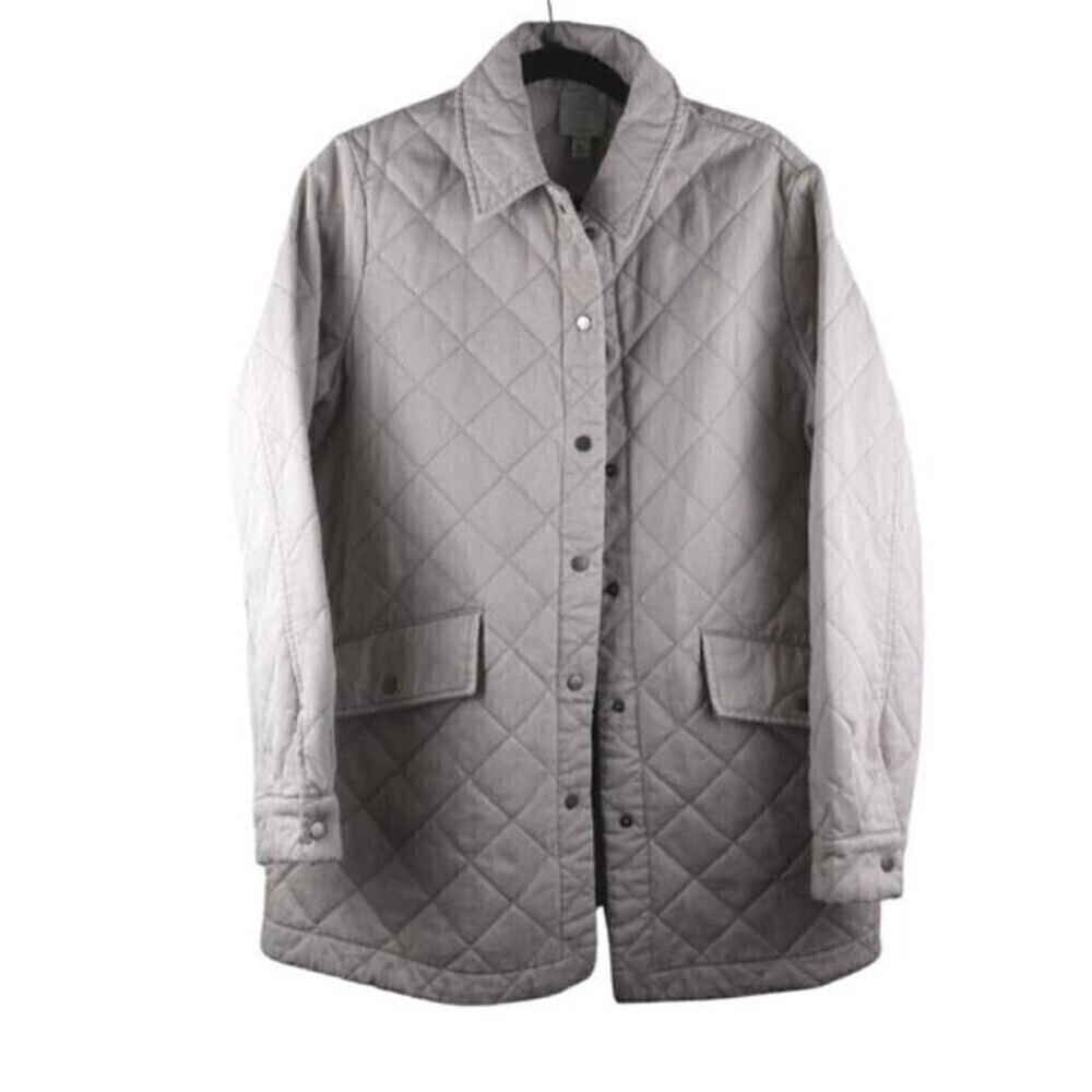 Joie Size M Beige Quilted Cotton Utility Boxy Jacket NEW Chore Farm Coat Outdoor - Picture 12 of 13